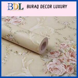 Buraq Decor Luxury Vintage Blooming Flowers Wallpaper